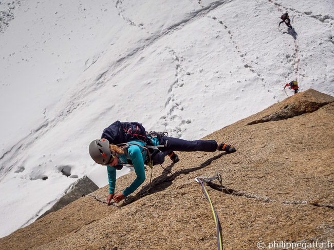 Anna in the 2nd pitch, 6a (© P. Gatta)