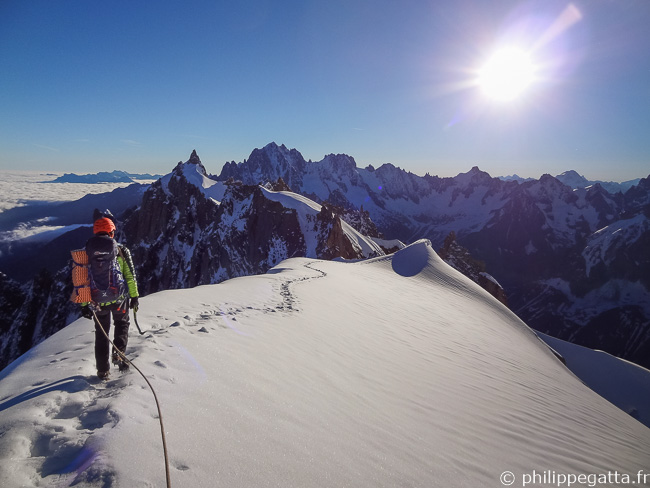 Between Aiguille du Midi and Aiguille du Plan (© A. Chabot)