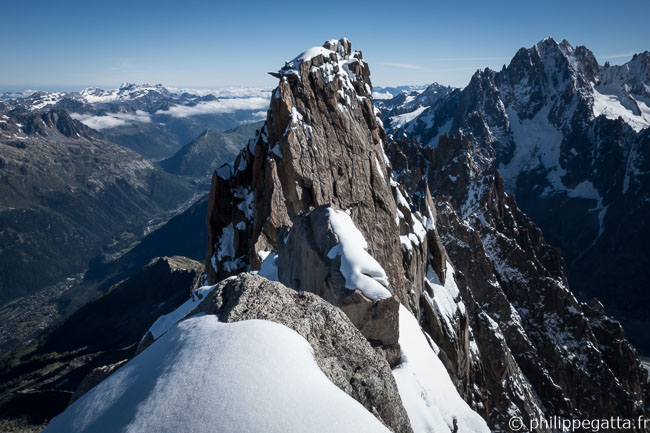 Aiguille du Crocodile seen from Aiguille du Plan (© P. Gatta)