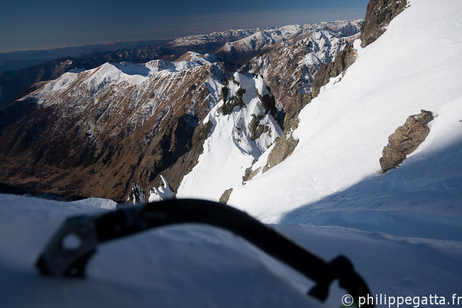 Near the top of the Diagonale in Grand Capelet (© Philippe Gatta)