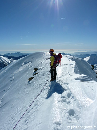 Philippe of the top Mont Neiglier (© A. Gatta)