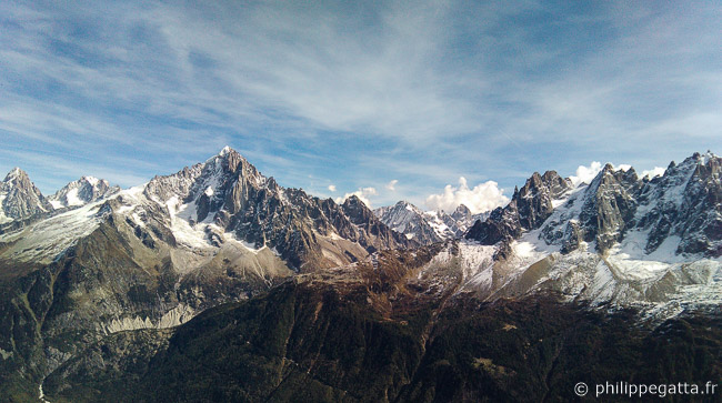 Aiguille Verte and Aiguilles de Chamonix (© P. Gatta)