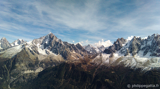 Aiguille Verte and Aiguilles de Chamonix (© P. Gatta)