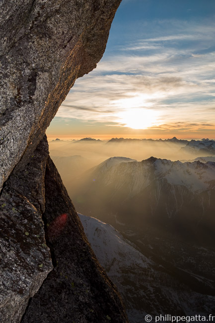 Sunset from Les Drus (© P. Gatta)