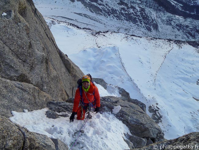 First pitch above the bivouac (© A. Chabot)