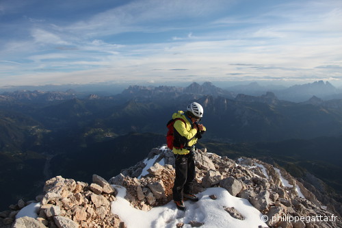 Nick Parks on the Marmolada (© Philippe. Gatta)