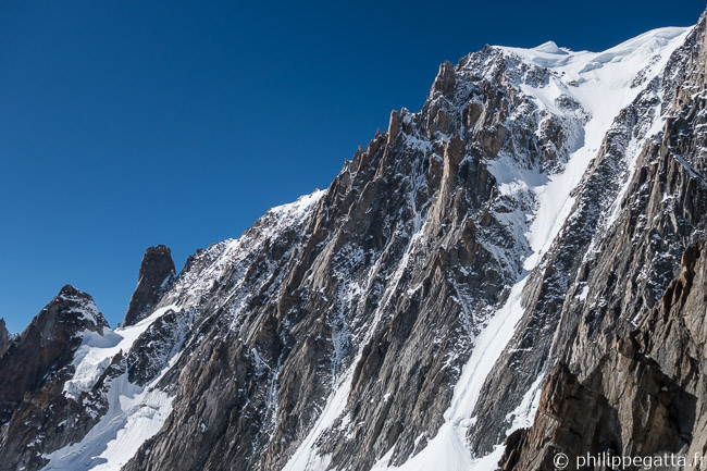 View over Grand Capucin and Gervasuti Couloir from Pointes Lachenal (© P. Gatta)