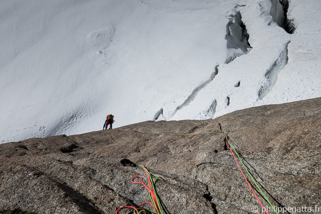 On the 1st pitch L'oree du bois (© P. Gatta)