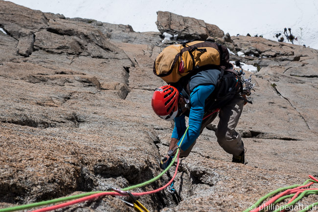 Pascal in the 6b/A0 pitch - L'oree du bois (© P. Gatta)