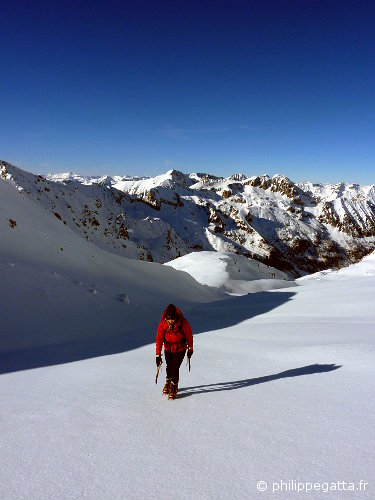 Anna in the final slopes of Guilié
