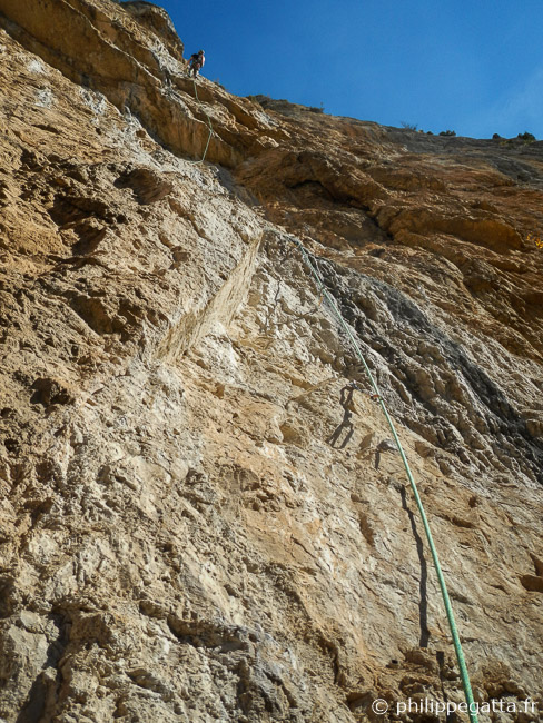 5th pitch of Dissipation, 6c (© A. Gatta)