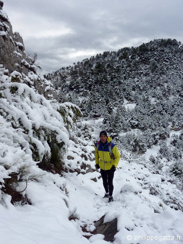 Philippe close to the Col St Michel (© P. Gatta)