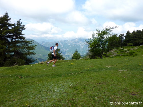 Philippe close to the Granges du Lac (© P. Gatta)