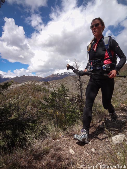 Anna between l'Arsilane and Villa Sauberre (© Philippe Gatta)