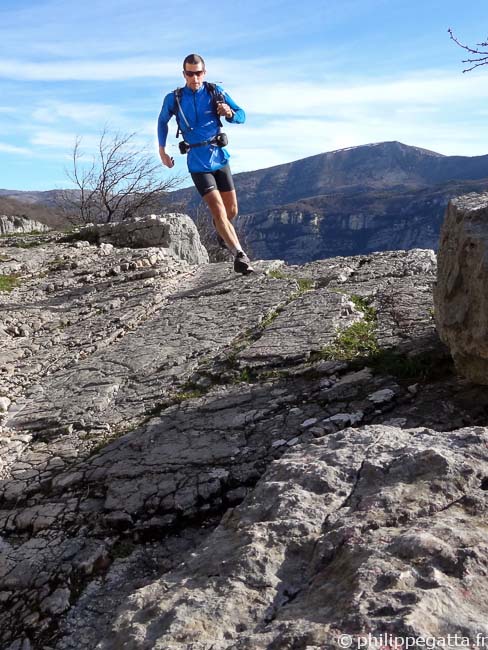 Philippe below Gourdon (© Anna Gatta)